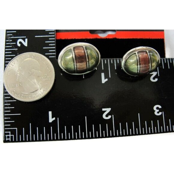 Vintage Alexander Julian Cufflinks Silver Plated Enamel - Picture 10 of 14